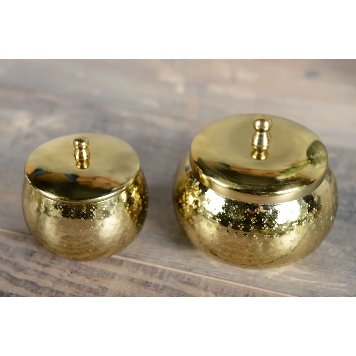 Bougie ronde doré petit modèle AULICA