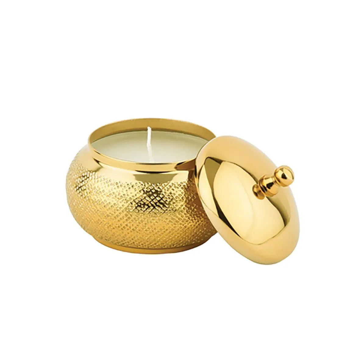 Bougie ronde dorée grand modèle AULICA