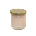 Bougie rose avec couvercle doré parfum coco AULICA