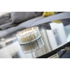 Bougie vanille pot en verre argent AULICA