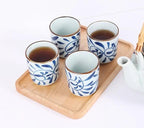 Bouilloire traditionnelle japonaise céramique porcelaine rétro – Théière peinte main filtre art du thé Dropshipman