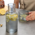 Bouteille eau froide haute température résistant – Théière grande capacité luxe gris transparent Dropshipman