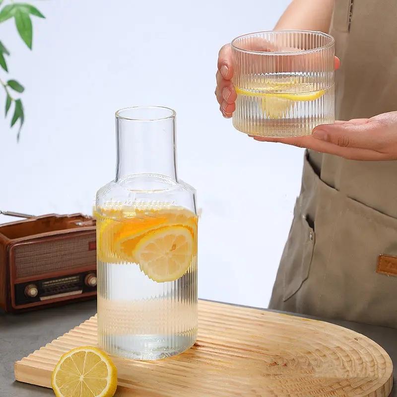 Bouteille eau froide haute température résistant – Théière grande capacité luxe gris transparent Dropshipman