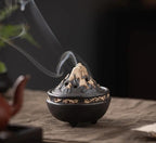 Brûleur encens céramique salon thé – Petit four Boshan glaçure colorée artisanal traditionnel Dropshipman