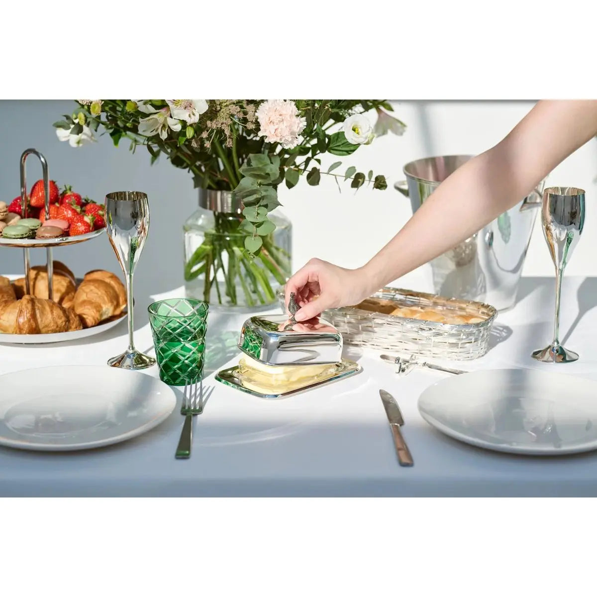 Butterdose Fasan mit Messer (L 18 cm) EDZARD-SHOP.com
