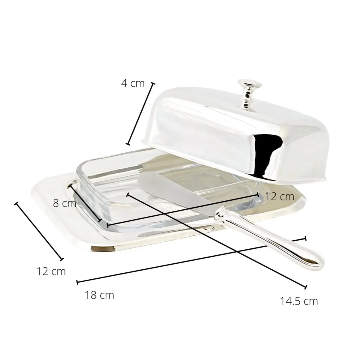 Butterdose Mista mit Messer (L 18 cm) EDZARD-SHOP.com