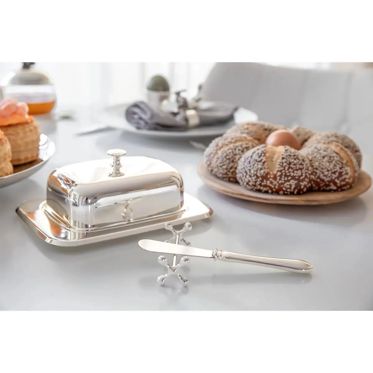 Butterdose Mista mit Messer (L 18 cm) EDZARD-SHOP.com