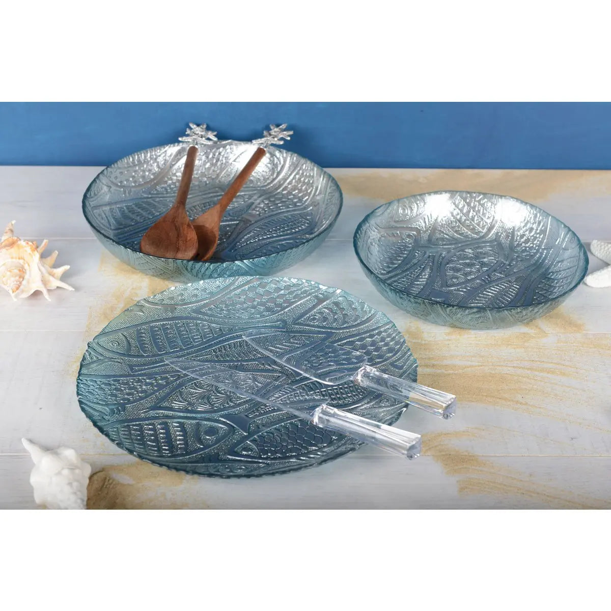 COUPE CREUSE POISSON BLEU CLAIR 30.5CM AULICA
