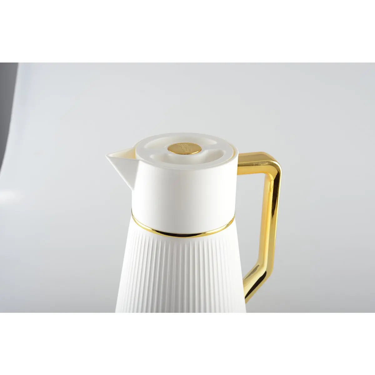 Cafetière blanche avec anse dorée 1l AULICA