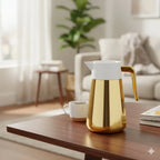 Cafetière isotherme dorée et blanche 1L AULICA