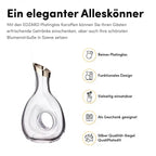 Carafe EDZARD Gordon, verre en cristal soufflé à la bouche avec bord en platine, hauteur 30 cm, capacité 1,2 litre EDZARD-SHOP.com
