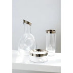 Carafe EDZARD Gordon, verre en cristal soufflé à la bouche avec bord en platine, hauteur 30 cm, capacité 1,2 litre EDZARD-SHOP.com