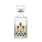 Carafe à whisky en verre avec détails dorés 700ml AULICA