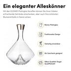 Carafe carafe EDZARD Frederick, verre cristal soufflé à la bouche avec bord en platine, H 27 cm, capacité 2,1 litres EDZARD-SHOP.com