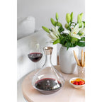 Carafe carafe EDZARD Frederick, verre cristal soufflé à la bouche avec bord en platine, H 27 cm, capacité 2,1 litres EDZARD-SHOP.com