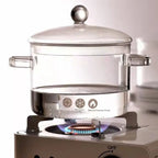 Casserole verre borosilicate électrique – Pot transparent plaque céramique moderne Dropshipman