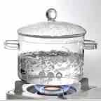 Casserole verre borosilicate électrique – Pot transparent plaque céramique moderne Dropshipman