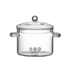 Casserole verre borosilicate transparent plaque induction – Couvercle hermétique 