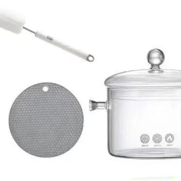 Casserole verre borosilicate transparent plaque induction – Couvercle hermétique cuisine moderne 10
