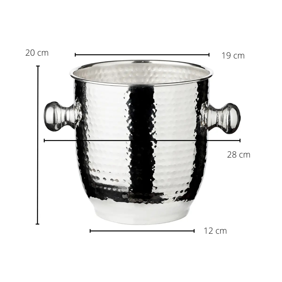 Cave à vin EDZARD Alto, noble argenté, résistant au ternissement, hauteur 22 cm, diamètre 20 cm EDZARD-SHOP.com