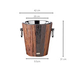 Cave à vin EDZARD Cave à vin Providence, teck, inox nickelé brillant, H 28 cm, poids 4 kg EDZARD-SHOP.com