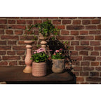 Chandelier Ø 14x36 cm cm de bougie en céramique rose Clayre & Eef.