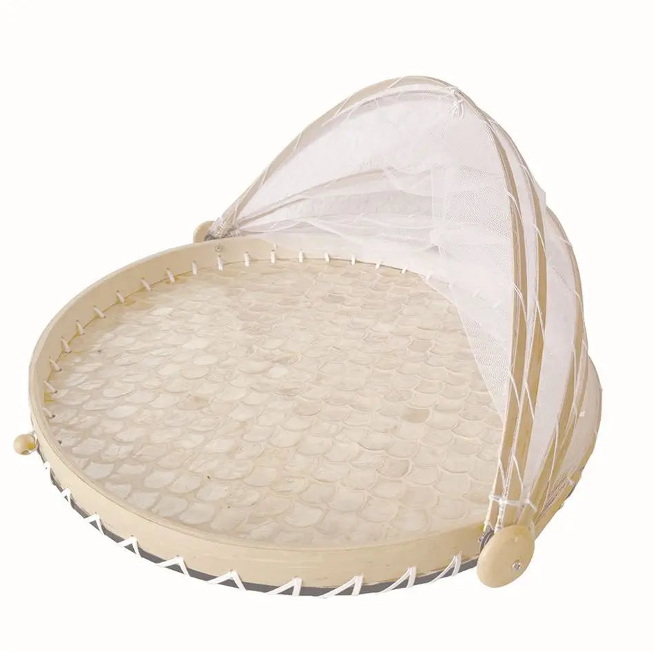 Cloche à fromage blanche nacrée AULICA