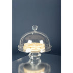 Cloche à gâteaux sur pied diamant en verre AULICA
