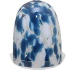 Cloche sur pied blanche et bleue 15x15x32.5cm AULICA