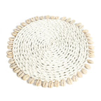 Coaster Seagrass Shell Pan - Blanc Bazar Bizar Living