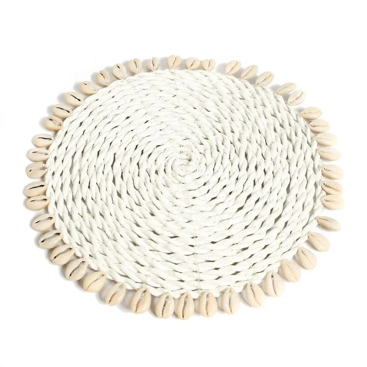 Coaster Seagrass Shell Pan - Blanc Bazar Bizar Living