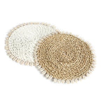 Coaster Seagrass Shell Pan - Blanc Bazar Bizar Living