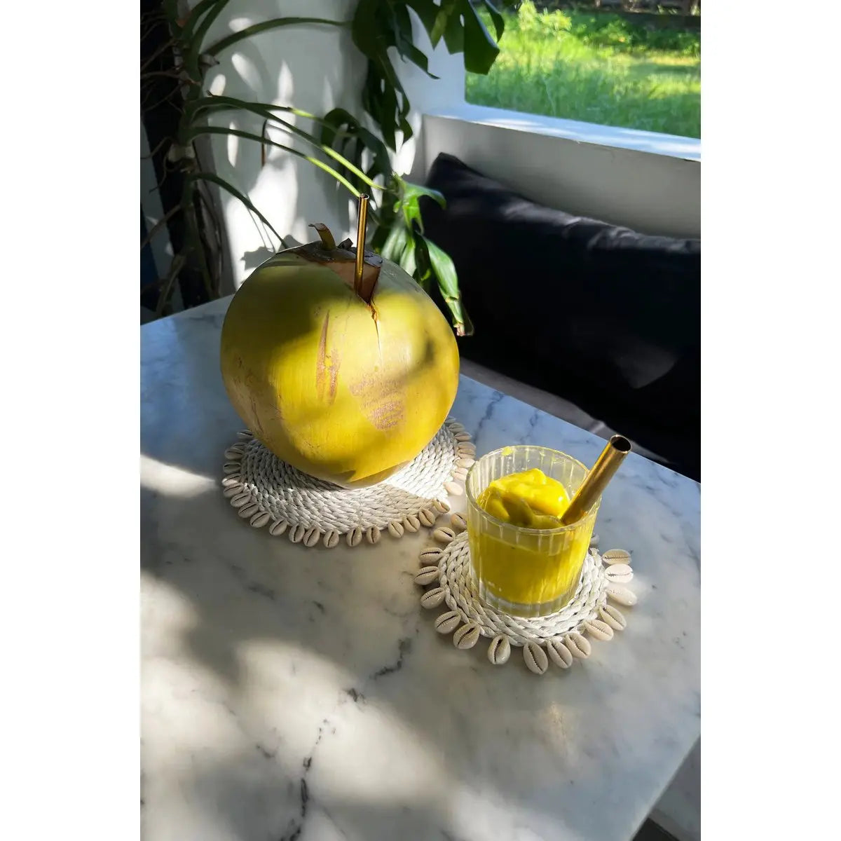 Coaster en coquillage Seagrass - Blanc Bazar Bizar Living