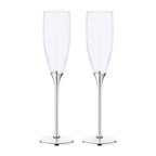 Coffret de 2 flûtes à champagne Victoria (hauteur 27 cm) en zinc EDZARD-SHOP.com