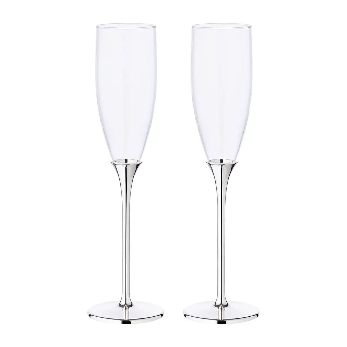 Coffret de 2 flûtes à champagne Victoria (hauteur 27 cm) en zinc EDZARD-SHOP.com