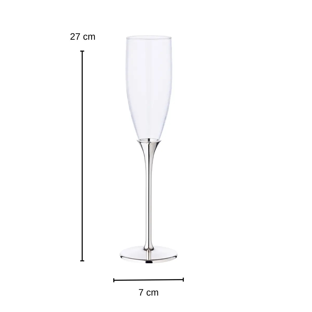 Coffret de 2 flûtes à champagne Victoria (hauteur 27 cm) en zinc EDZARD-SHOP.com