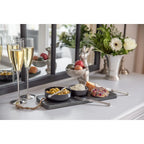 Coffret de 2 flûtes à champagne Victoria (hauteur 27 cm) en zinc EDZARD-SHOP.com