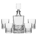 Coffret whisky en verre ciselé avec carafe 850 ml et 4 verres 280ml AULICA