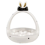 Coquille d'oeuf Ø 16x19 cm Céramique noire blanche Clayre & Eef.