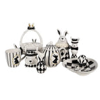 Coquille d'oeuf Ø 16x19 cm Céramique noire blanche Clayre & Eef.