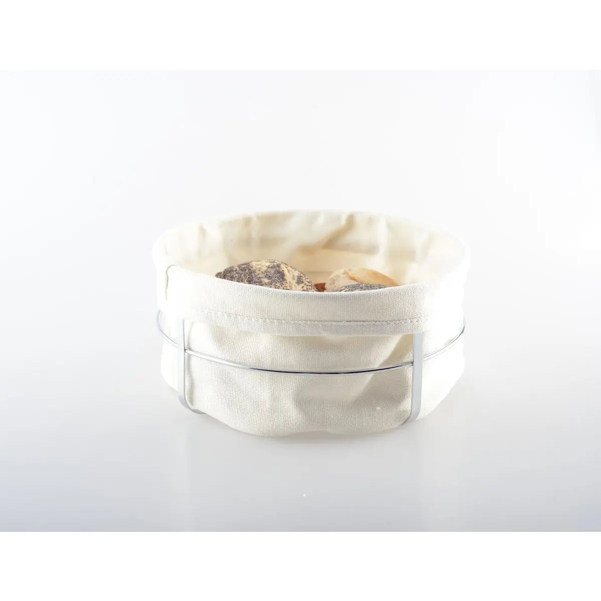 Corbeille à pain ronde argent 22x22x10cm AULICA