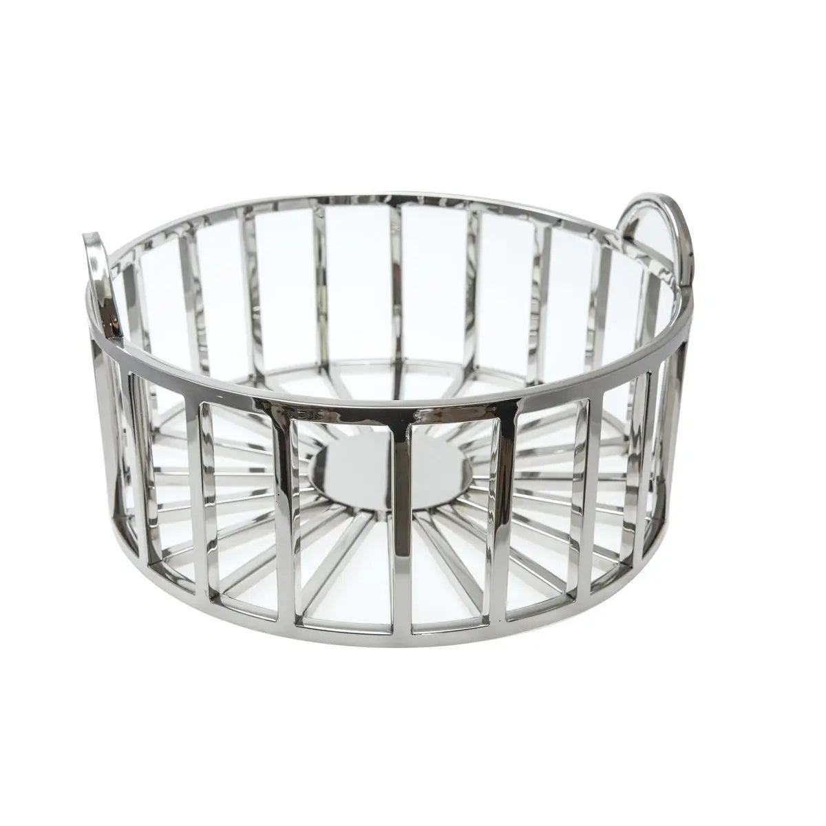 Coupe à fruits ronde en argent 35x35x18cm AULICA