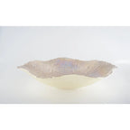 Coupe corolle lustrée ambre 36x36x7cm AULICA