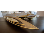 Coupe décorative blanche en aluminium 50x10.5x3.5cm AULICA