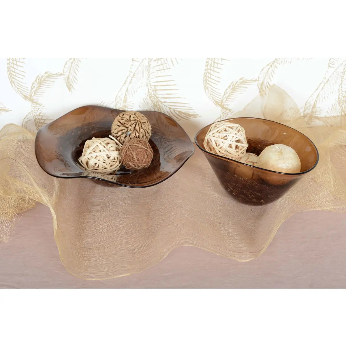 Coupe décorative marron 29x21x17cm AULICA
