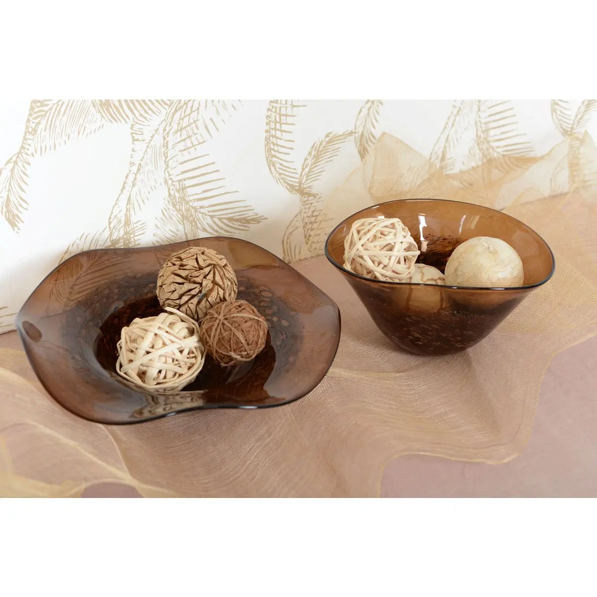 Coupe décorative marron 40x40x10cm AULICA