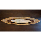 Coupe décorative marron en aluminium 69.5x14x4.5cm AULICA