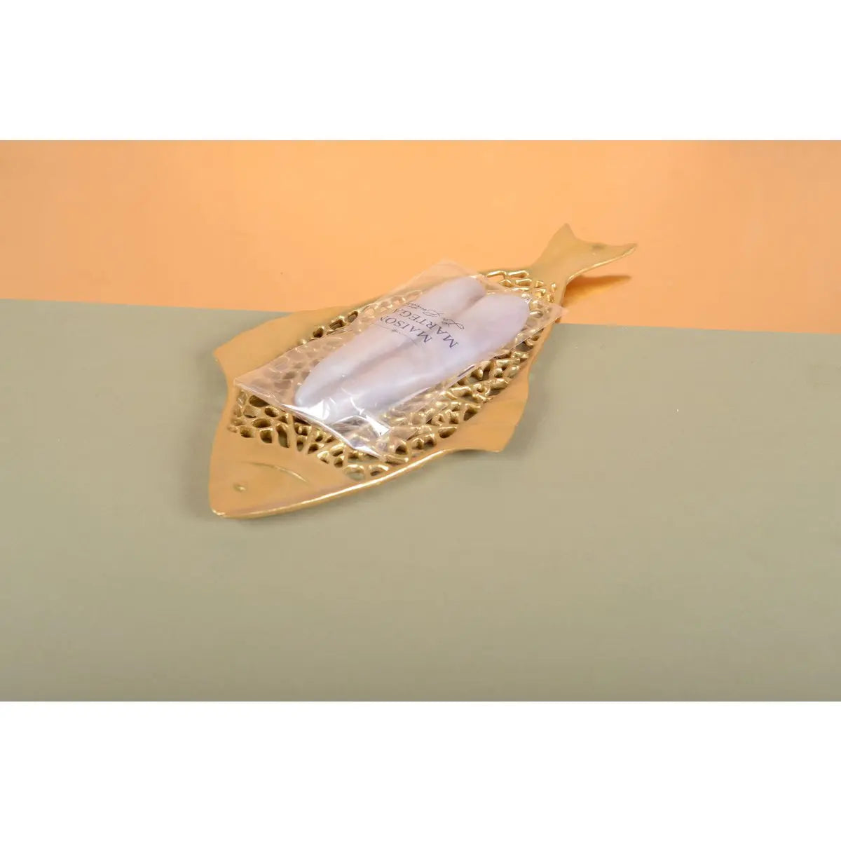 Coupe décorative poisson doré 38x18.5x1.5cm AULICA