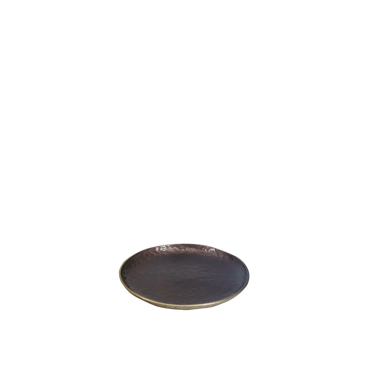 Coupe décorative ronde marron 39x39x3.5cm AULICA