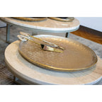 Coupe décorative ronde sable 48x48x4.5cm AULICA